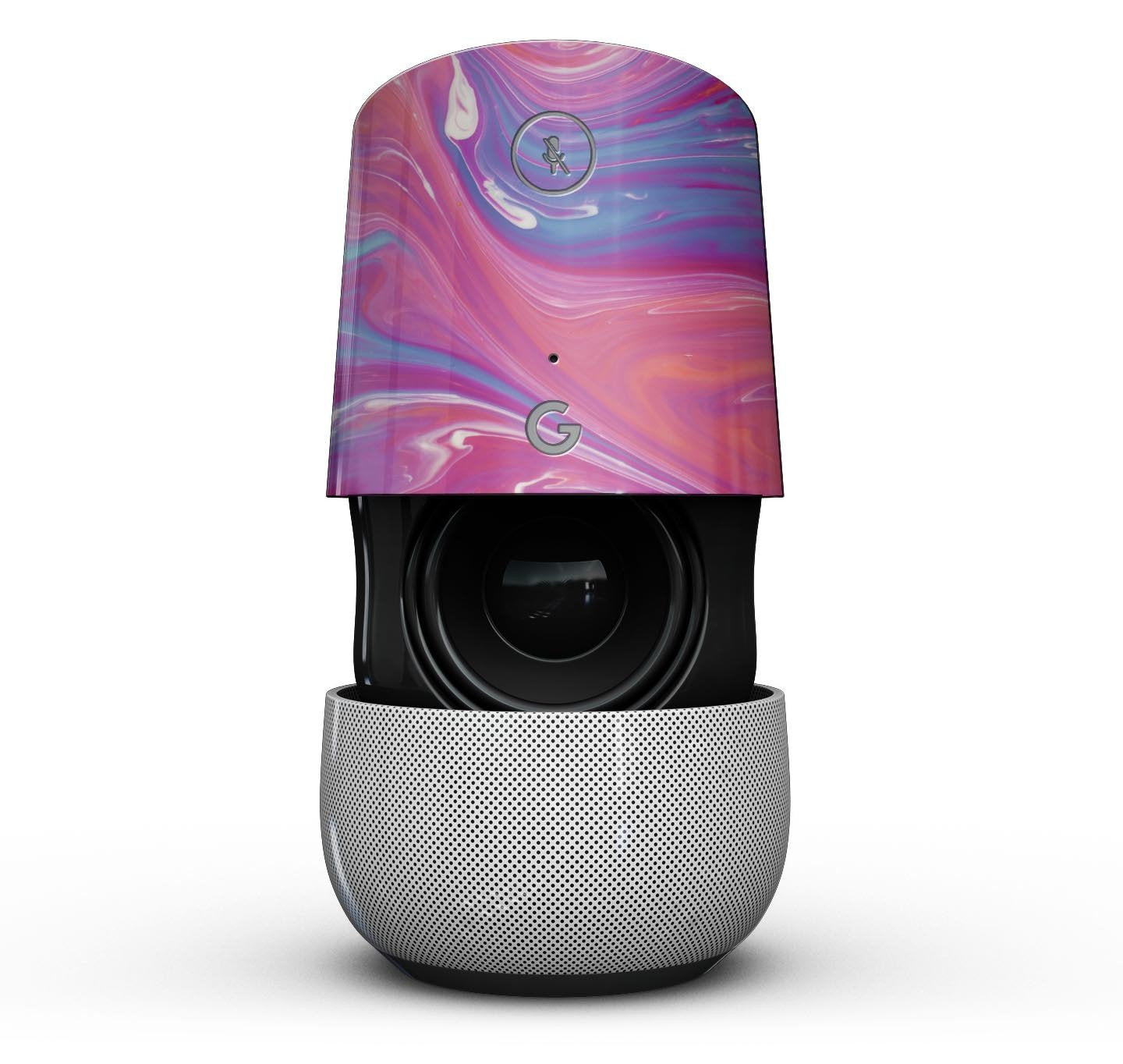 Marbleized Pink and Blue v391 - Full-Body Skin Kit for the Google Home