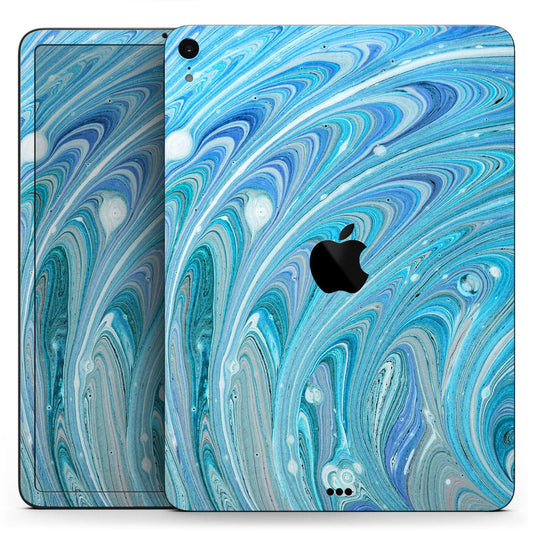 Mixed Blue Oil - Full Body Skin Decal for the Apple iPad Pro 12.9",