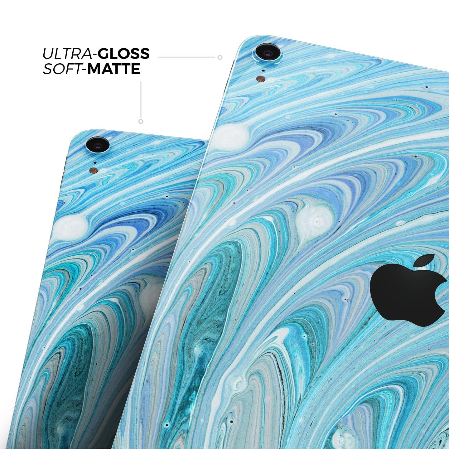 Mixed Blue Oil - Full Body Skin Decal for the Apple iPad Pro 12.9",