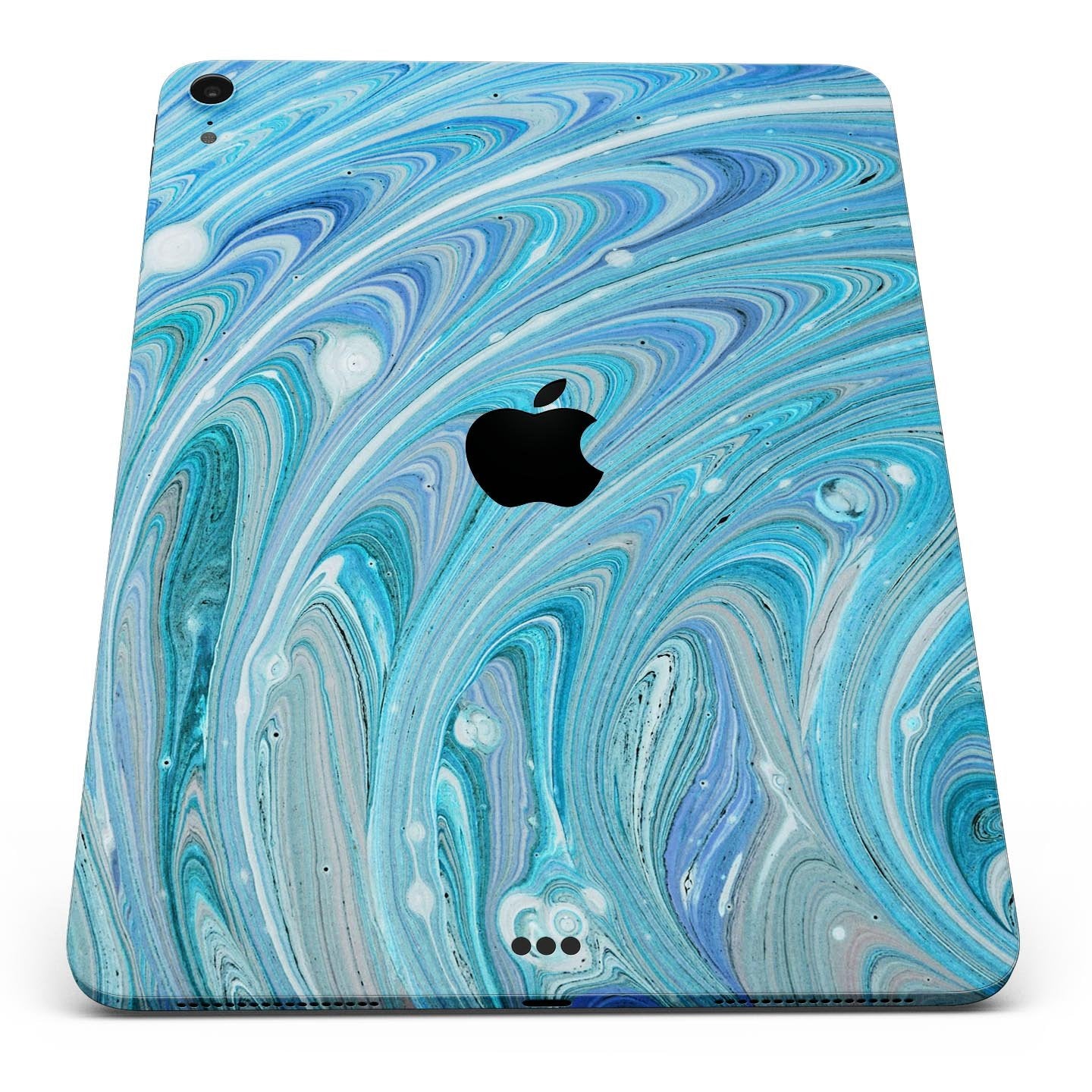 Mixed Blue Oil - Full Body Skin Decal for the Apple iPad Pro 12.9",