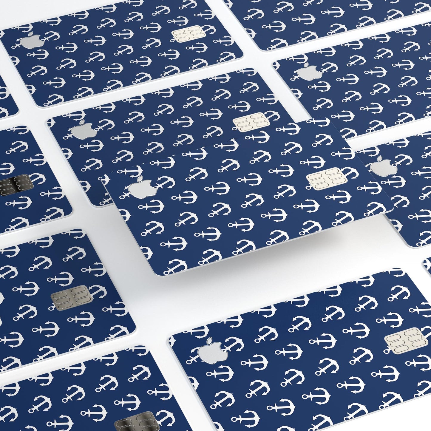 Navy and White Micro Anchors - Premium Protective Decal Skin-Kit for