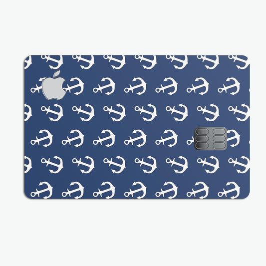 Navy and White Micro Anchors - Premium Protective Decal Skin-Kit for
