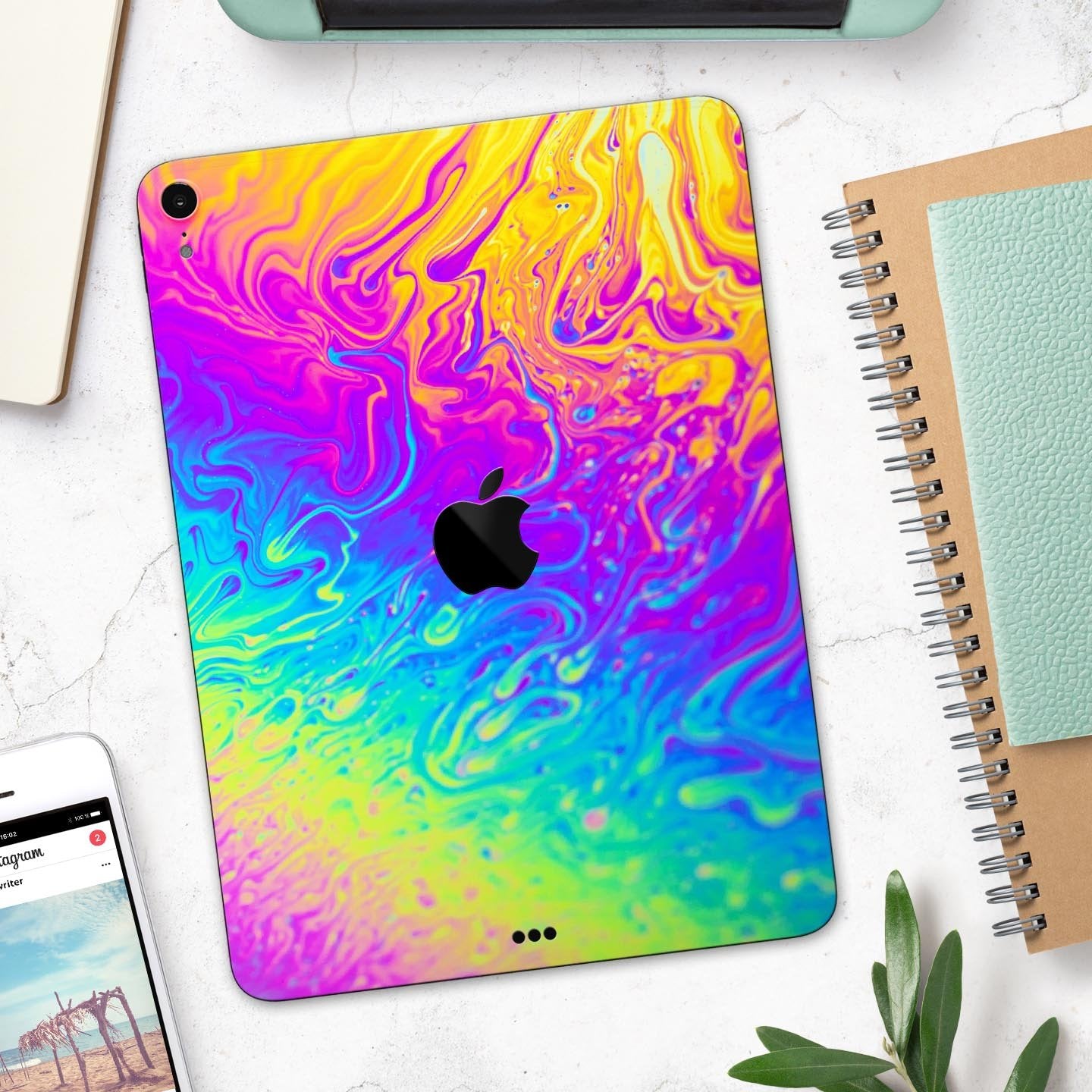 Neon Color Fushion - Full Body Skin Decal for the Apple iPad Pro