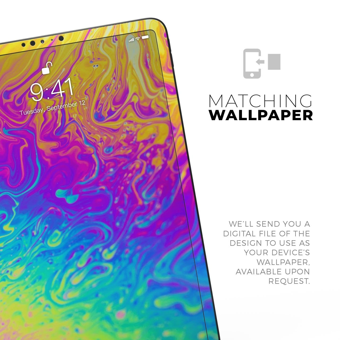Neon Color Fushion - Full Body Skin Decal for the Apple iPad Pro