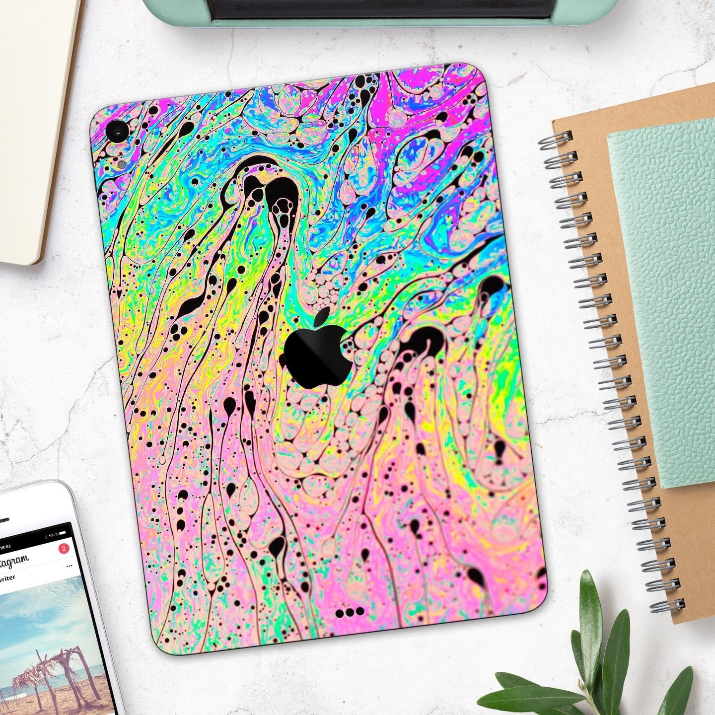 Neon Color Fushion V3 - Full Body Skin Decal for the Apple iPad Pro