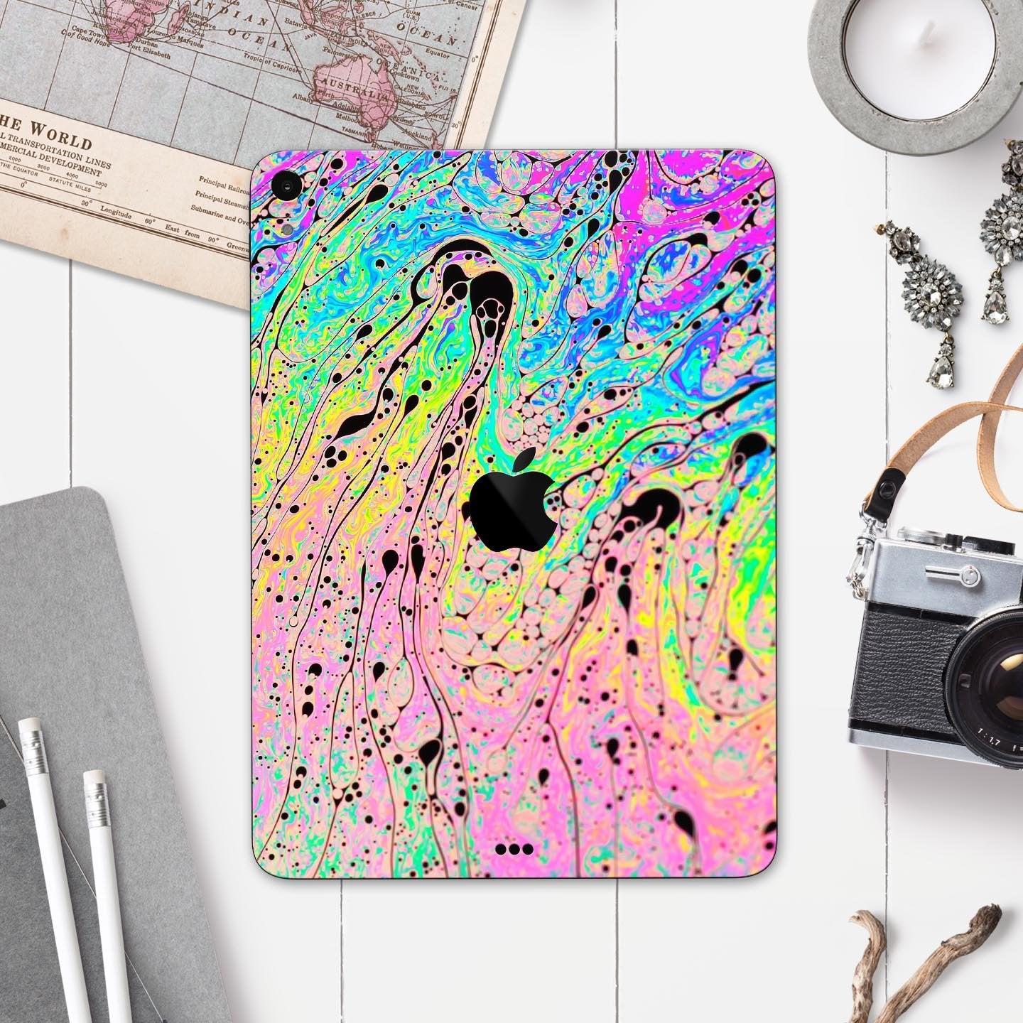 Neon Color Fushion V3 - Full Body Skin Decal for the Apple iPad Pro