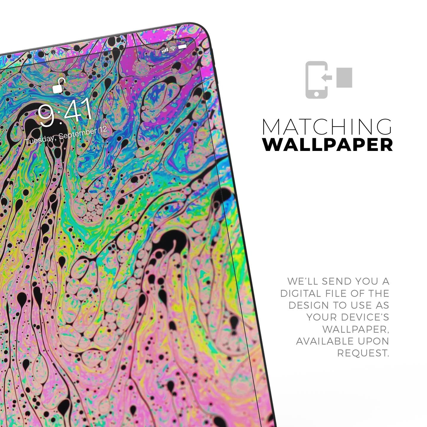Neon Color Fushion V3 - Full Body Skin Decal for the Apple iPad Pro