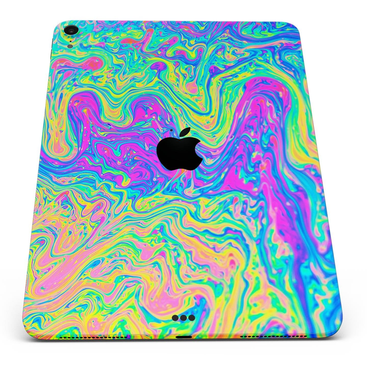 Neon Color Swirls - Full Body Skin Decal for the Apple iPad Pro 12.9",