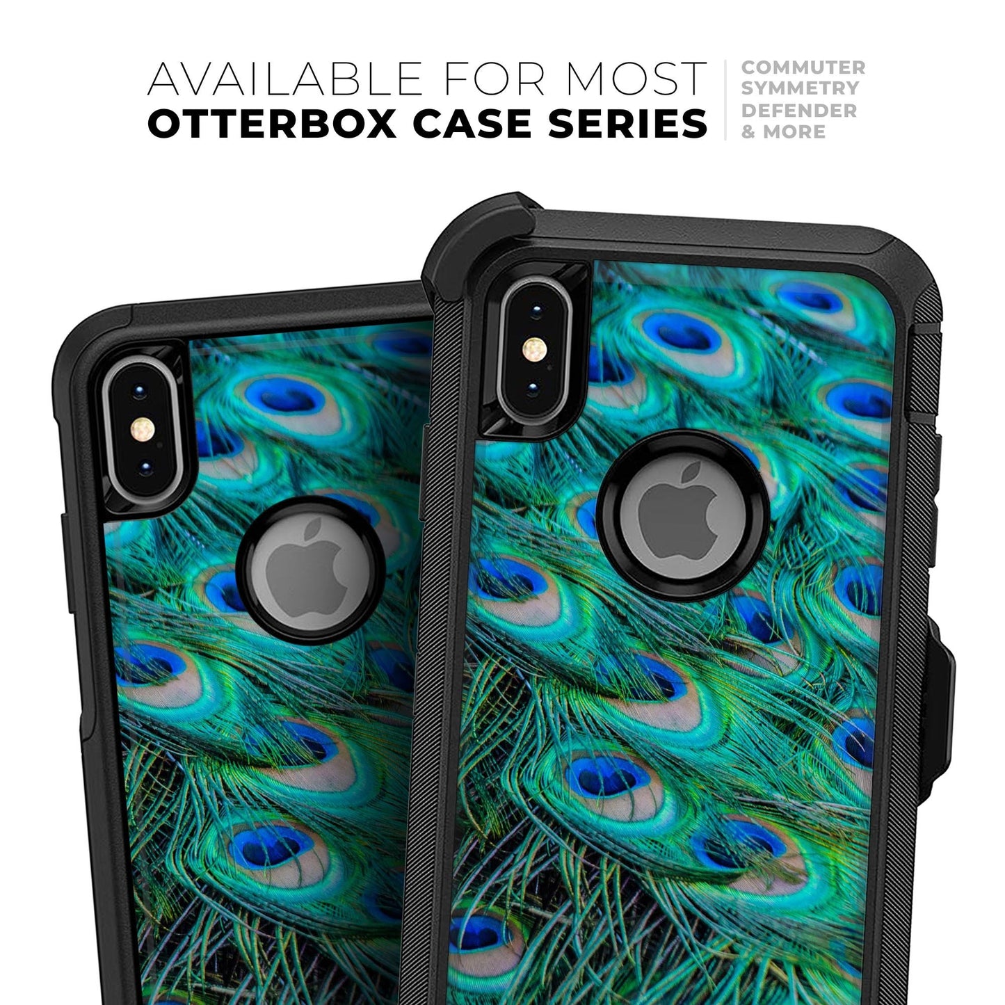 Neon Multiple Peacock - Skin Kit for the iPhone OtterBox Cases