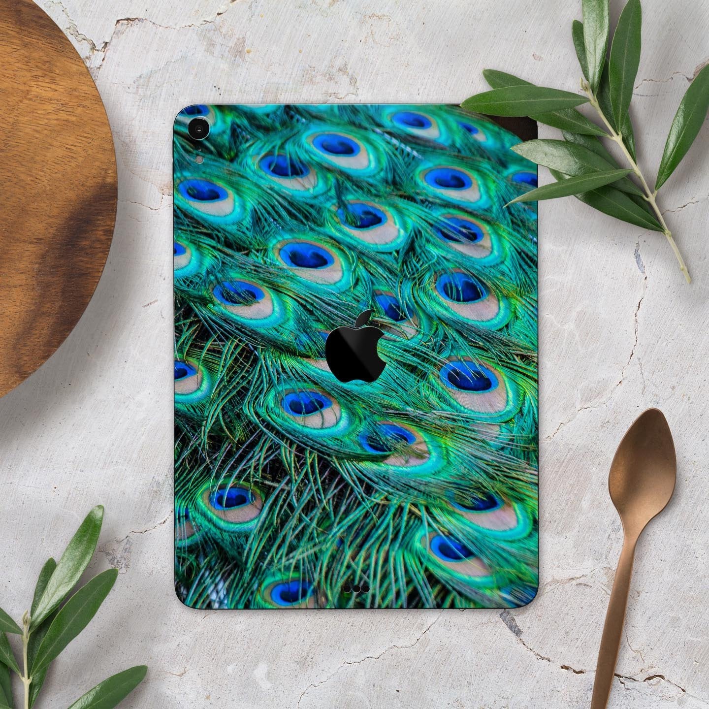 Neon Multiple Peacock - Full Body Skin Decal for the Apple iPad Pro