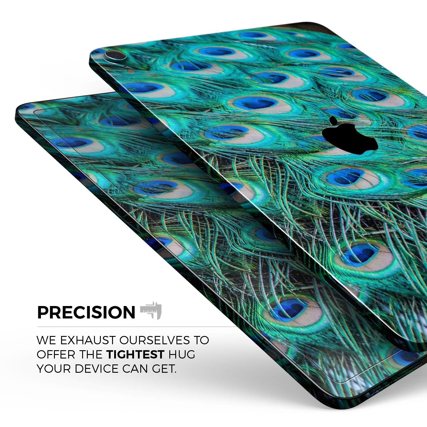 Neon Multiple Peacock - Full Body Skin Decal for the Apple iPad Pro
