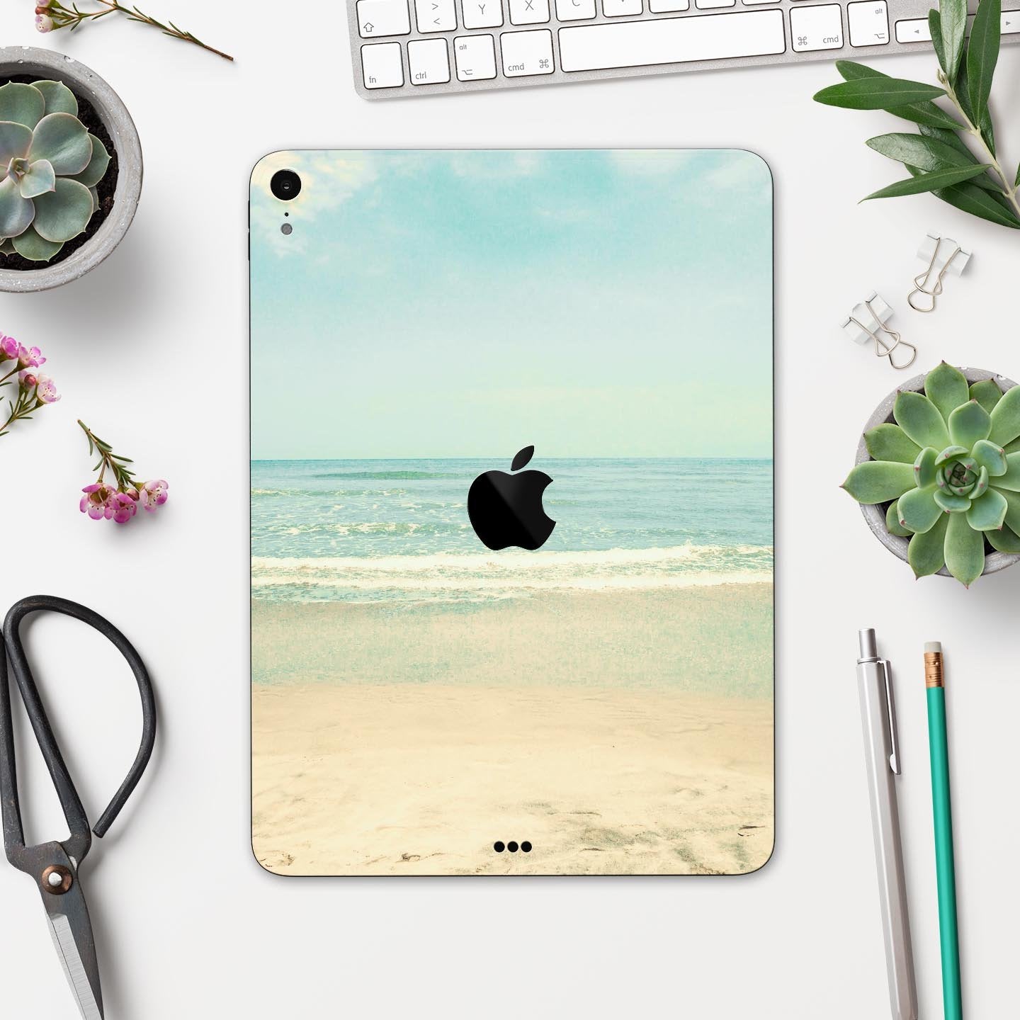 Relaxed Beach - Full Body Skin Decal for the Apple iPad Pro 12.9",