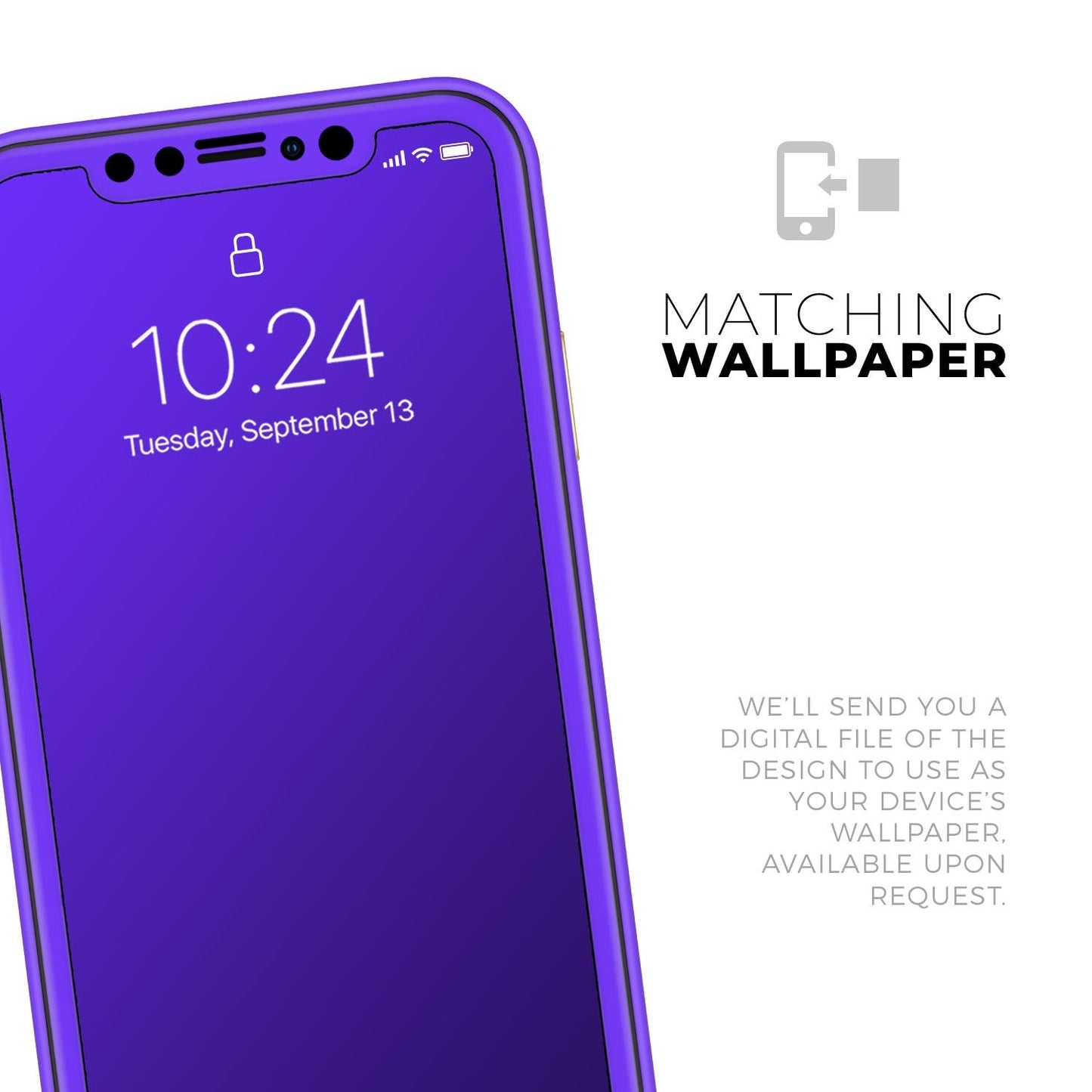 Solid Purple // Skin-Kit compatible with the Apple iPhone 14, 13, 12,