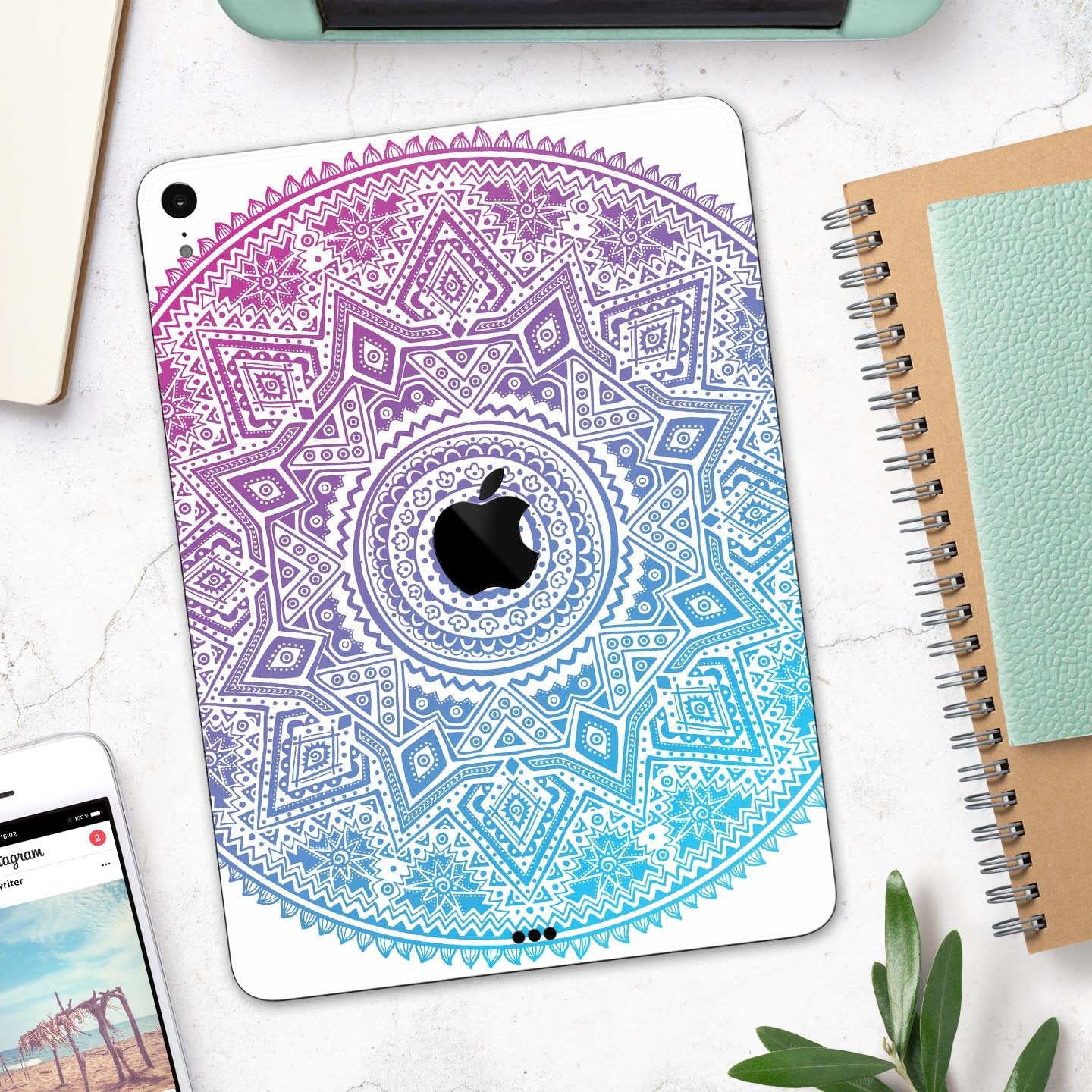Tribal Ethnic Mandala v5 - Full Body Skin Decal for the Apple iPad Pro