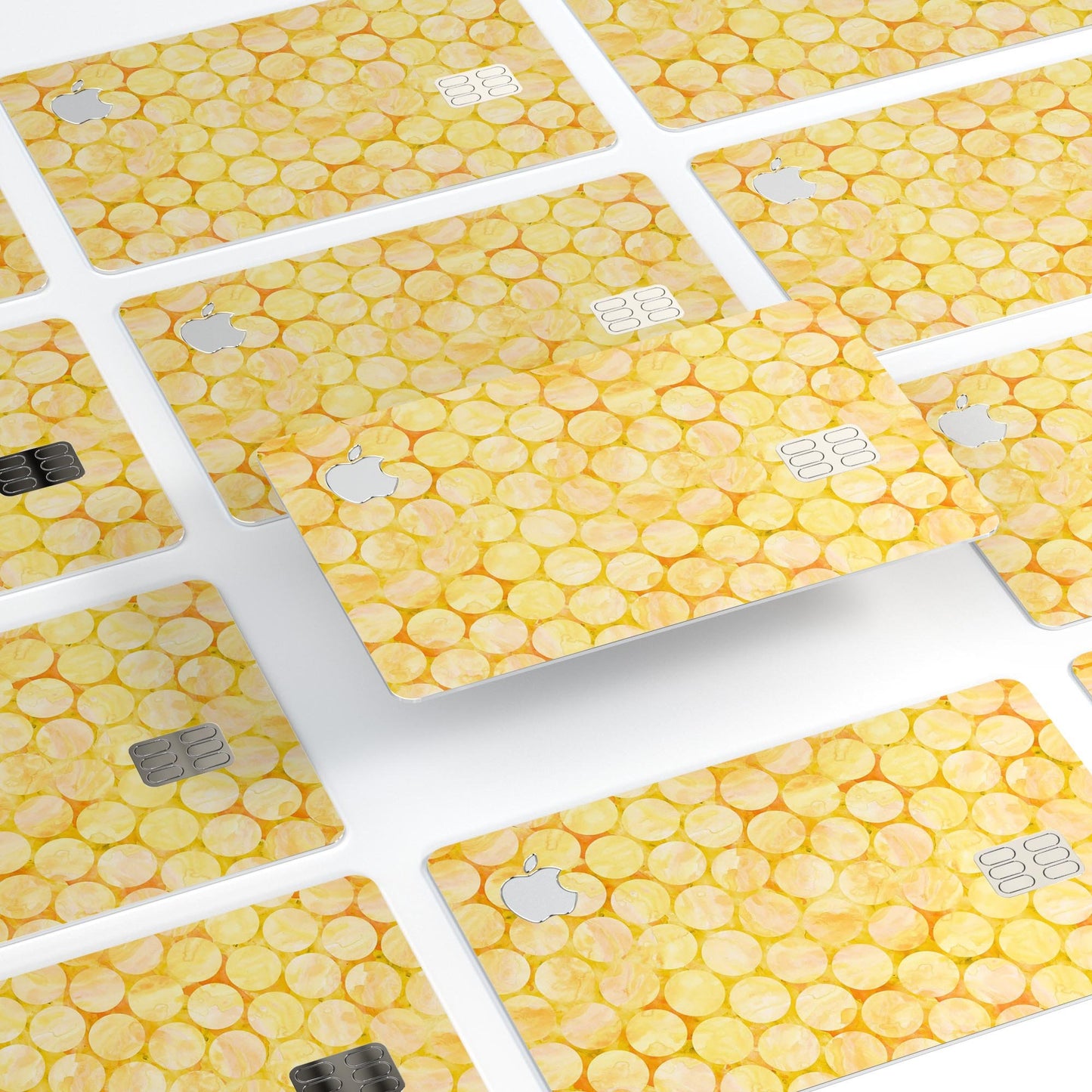 Yellow Sorted Large Watercolor Polka Dots - Premium Protective Decal