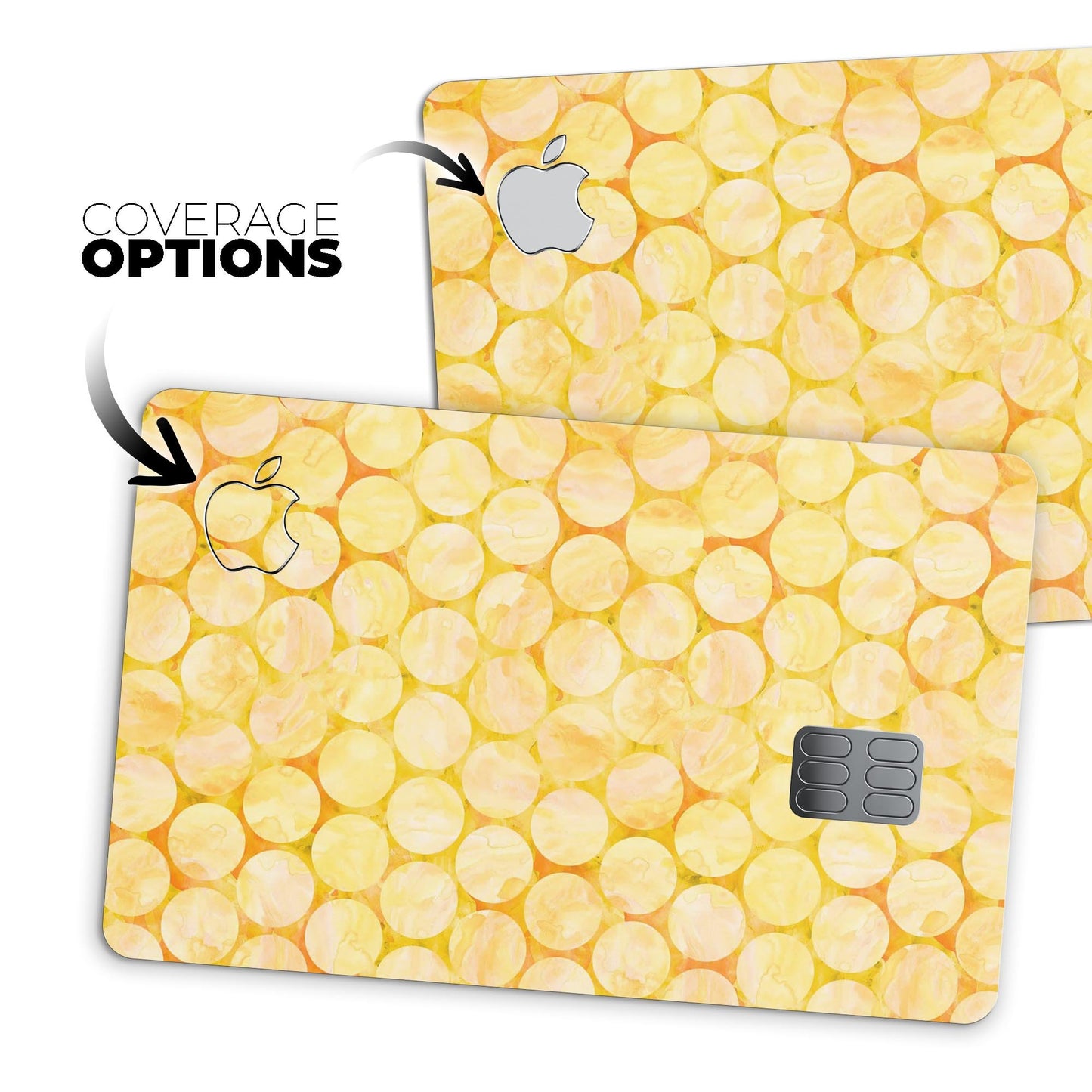 Yellow Sorted Large Watercolor Polka Dots - Premium Protective Decal