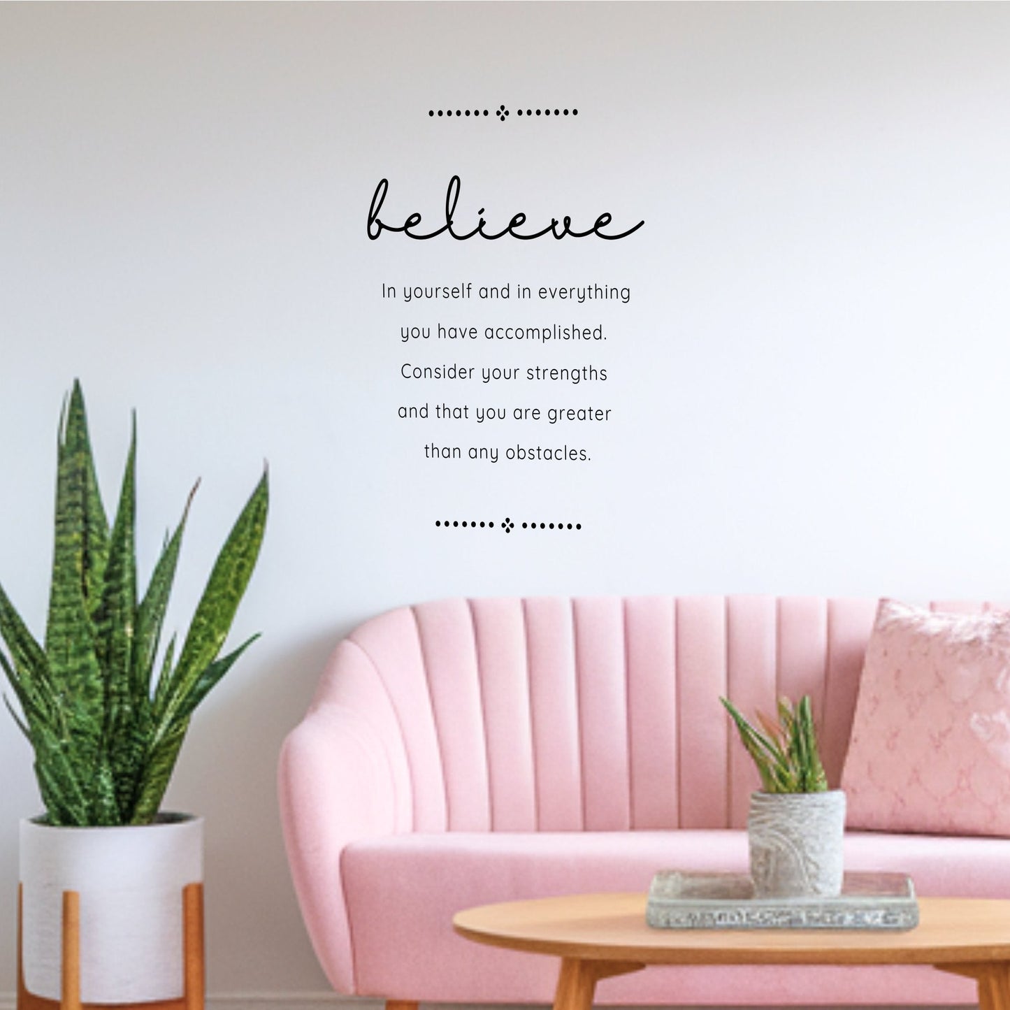 Removable Vinyl Wall Decal - Easy Peel and Stick Believe Inspirational
