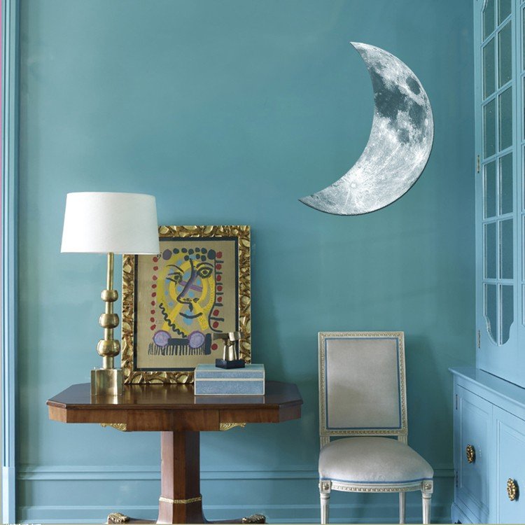 Glow Crescent Moon Wall Decal