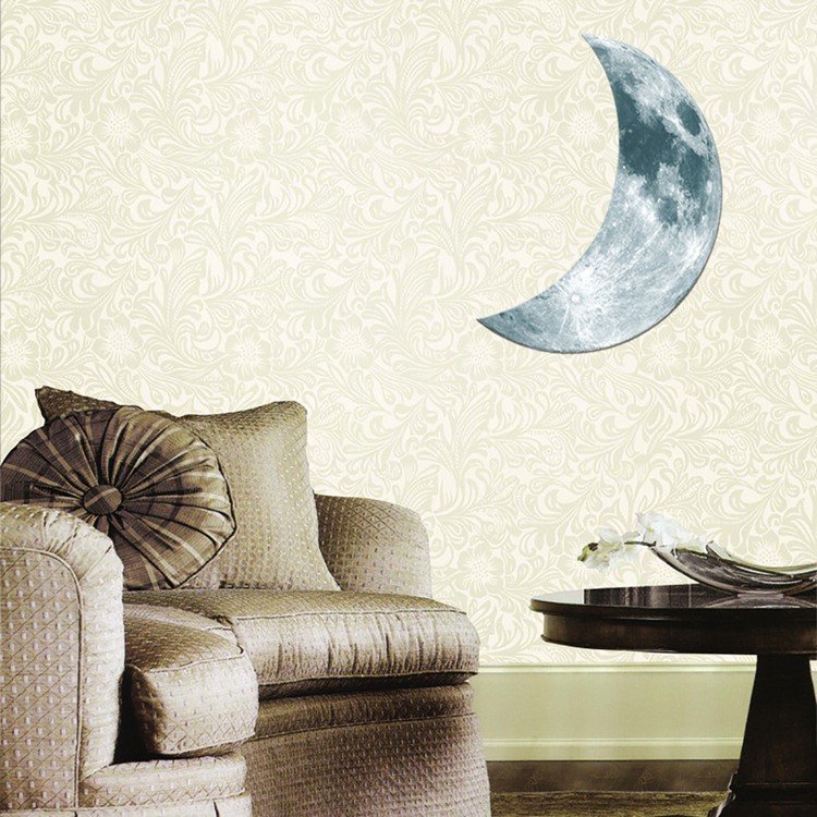 Glow Crescent Moon Wall Decal