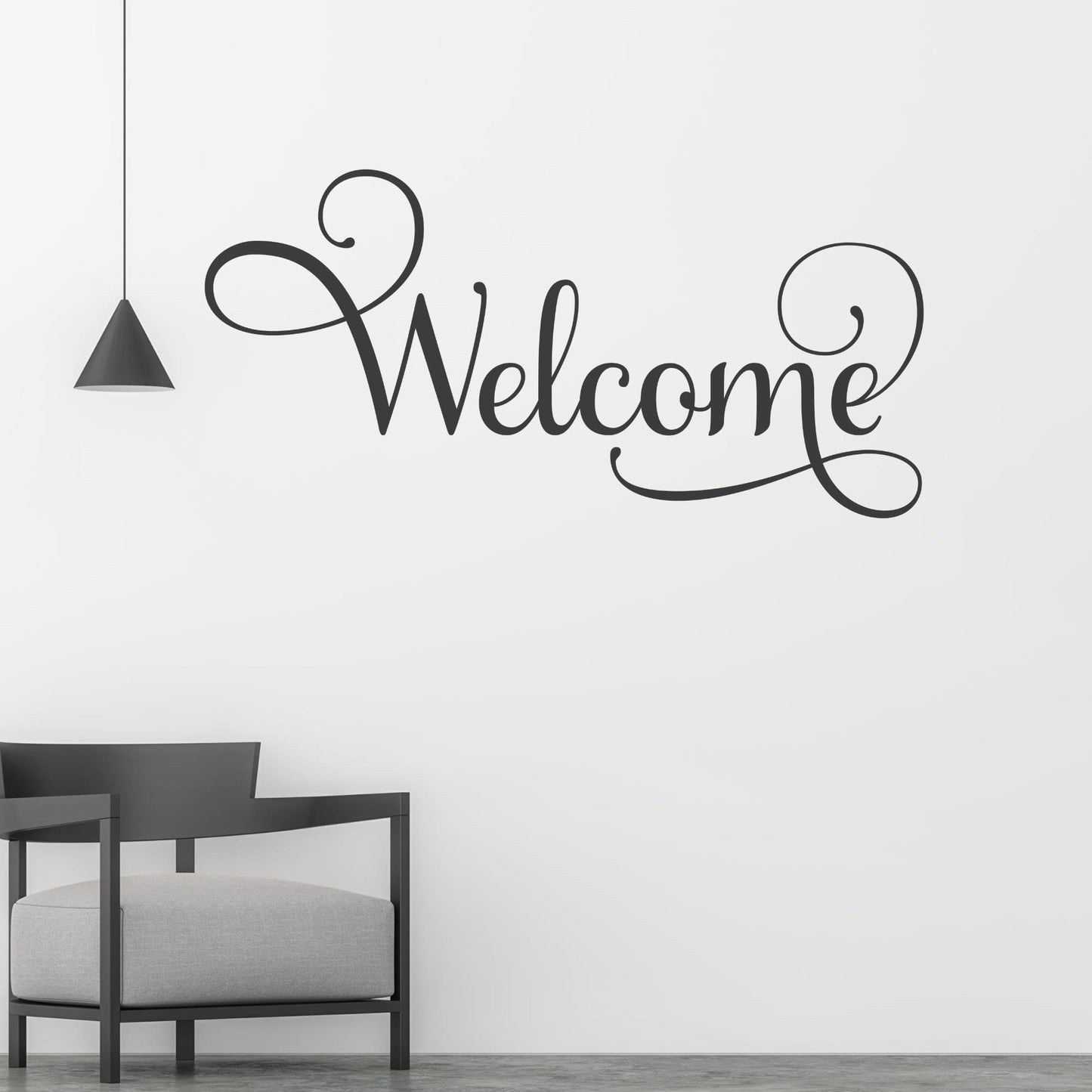 Decor - Welcome Removable Vinyl Wall Decal - Easy Peel and Stick Wall