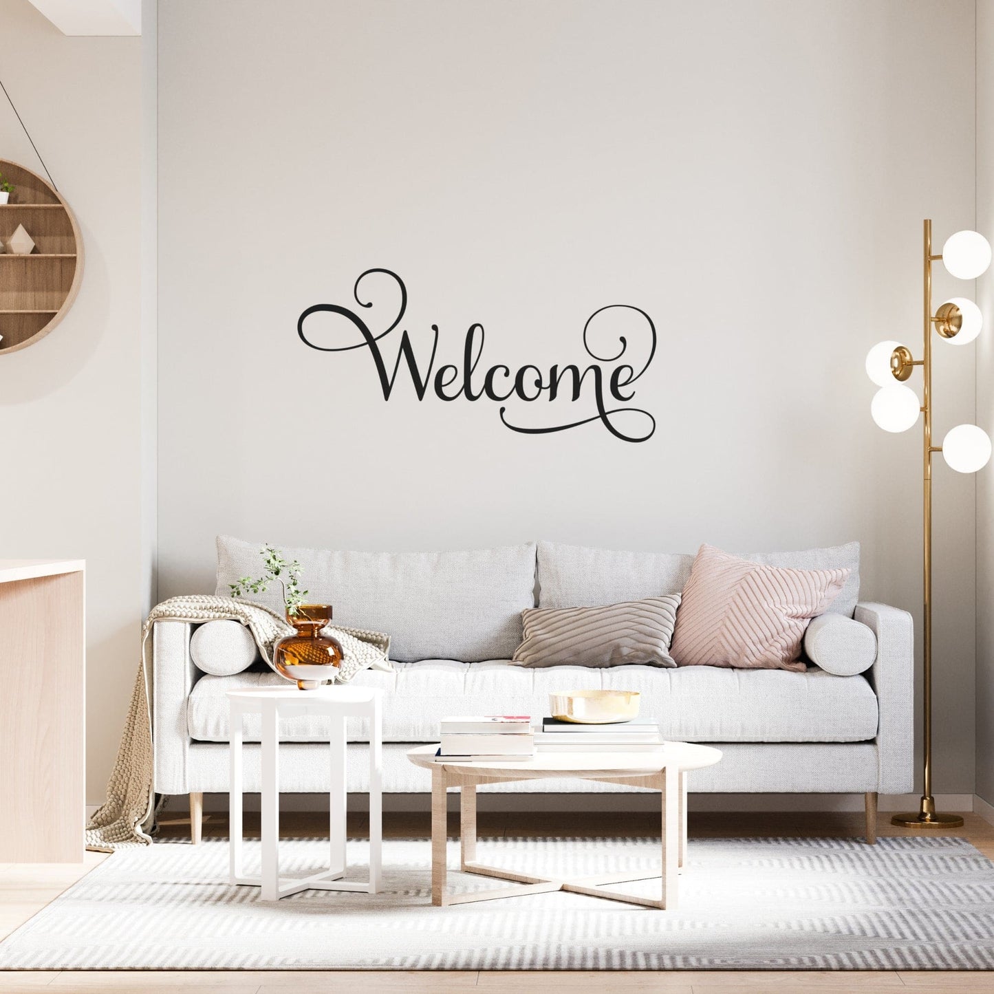 Decor - Welcome Removable Vinyl Wall Decal - Easy Peel and Stick Wall