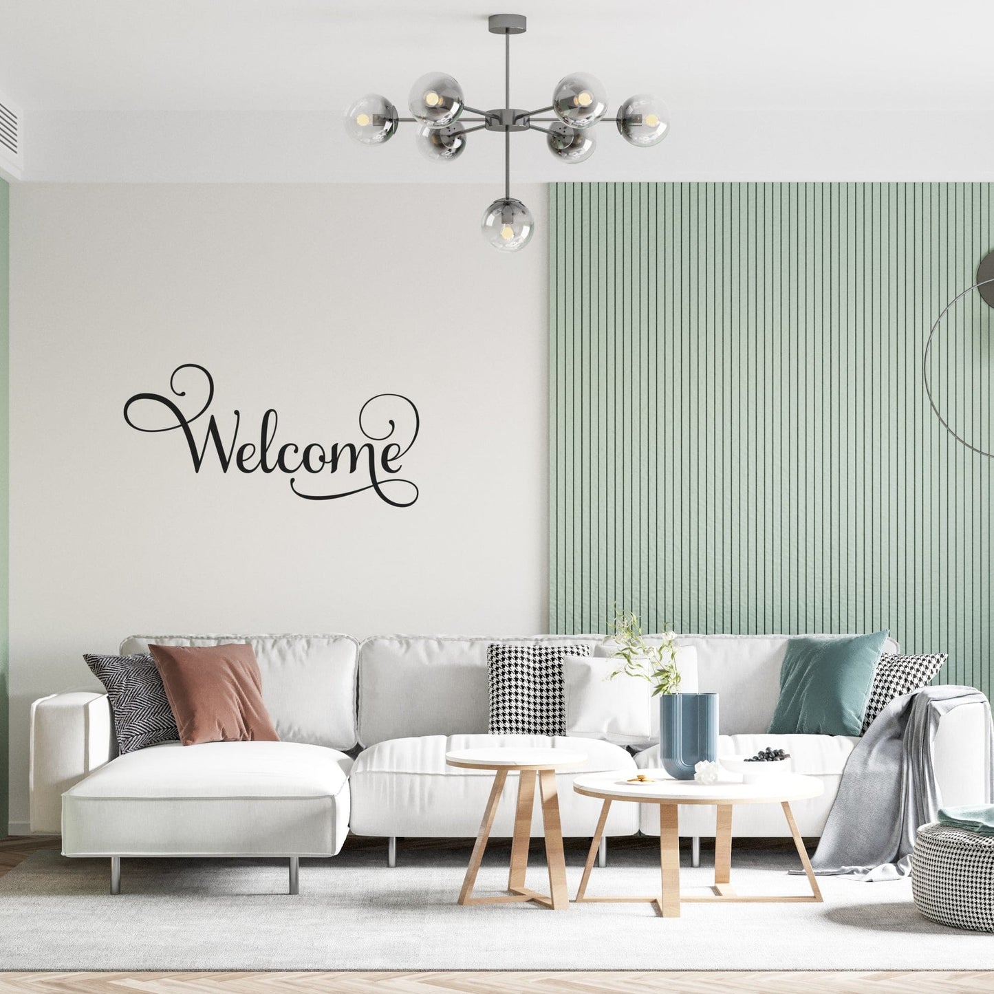 Decor - Welcome Removable Vinyl Wall Decal - Easy Peel and Stick Wall